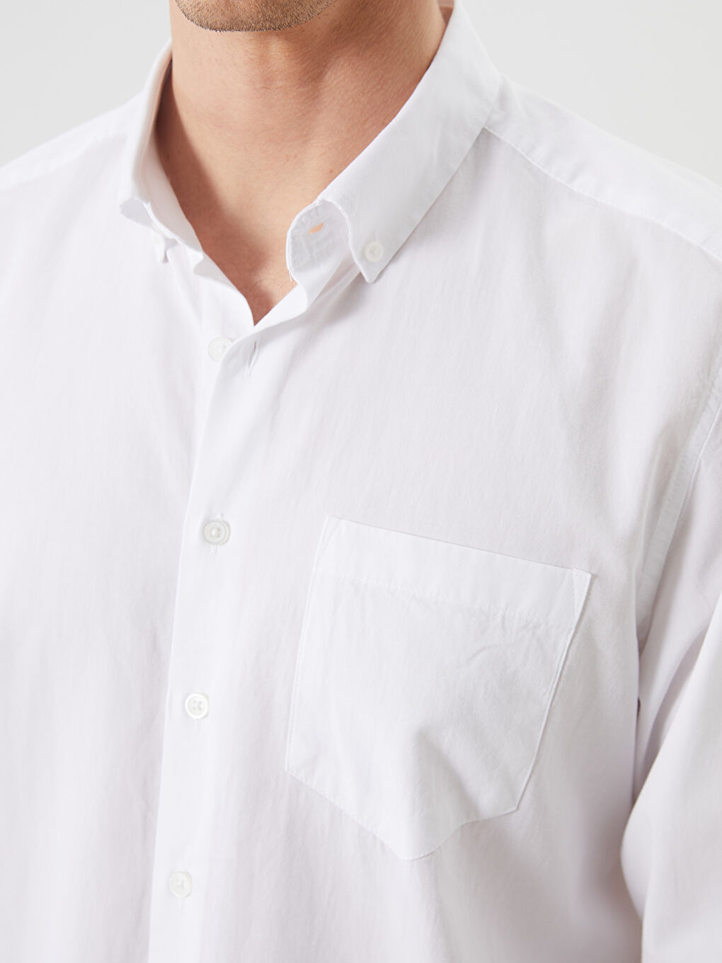LCWAIKIKI Classic Regular Fit Long Sleeve Poplin Men's Shirt -S5QD47Z8-Q6K