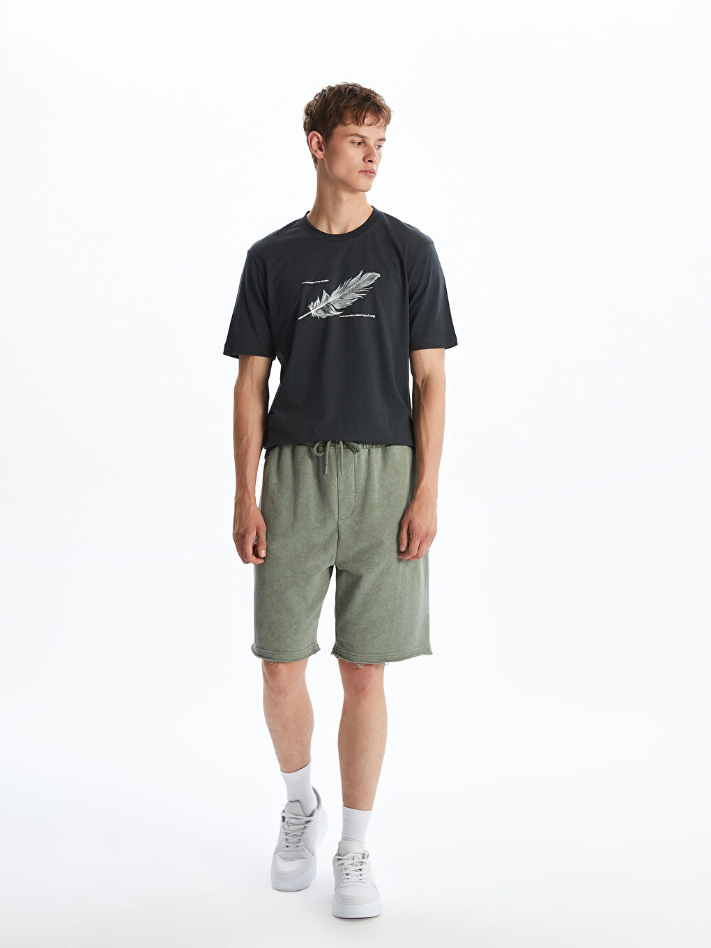 Crew Neck Printed Jersey Men's T-Shirt -S5QD52Z8-YSG