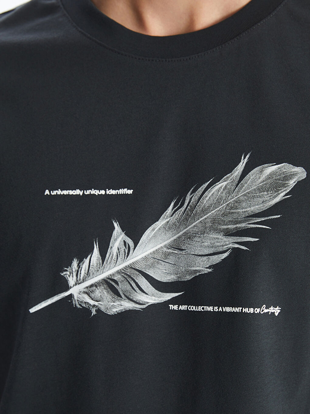 Crew Neck Printed Jersey Men's T-Shirt -S5QD52Z8-YSG