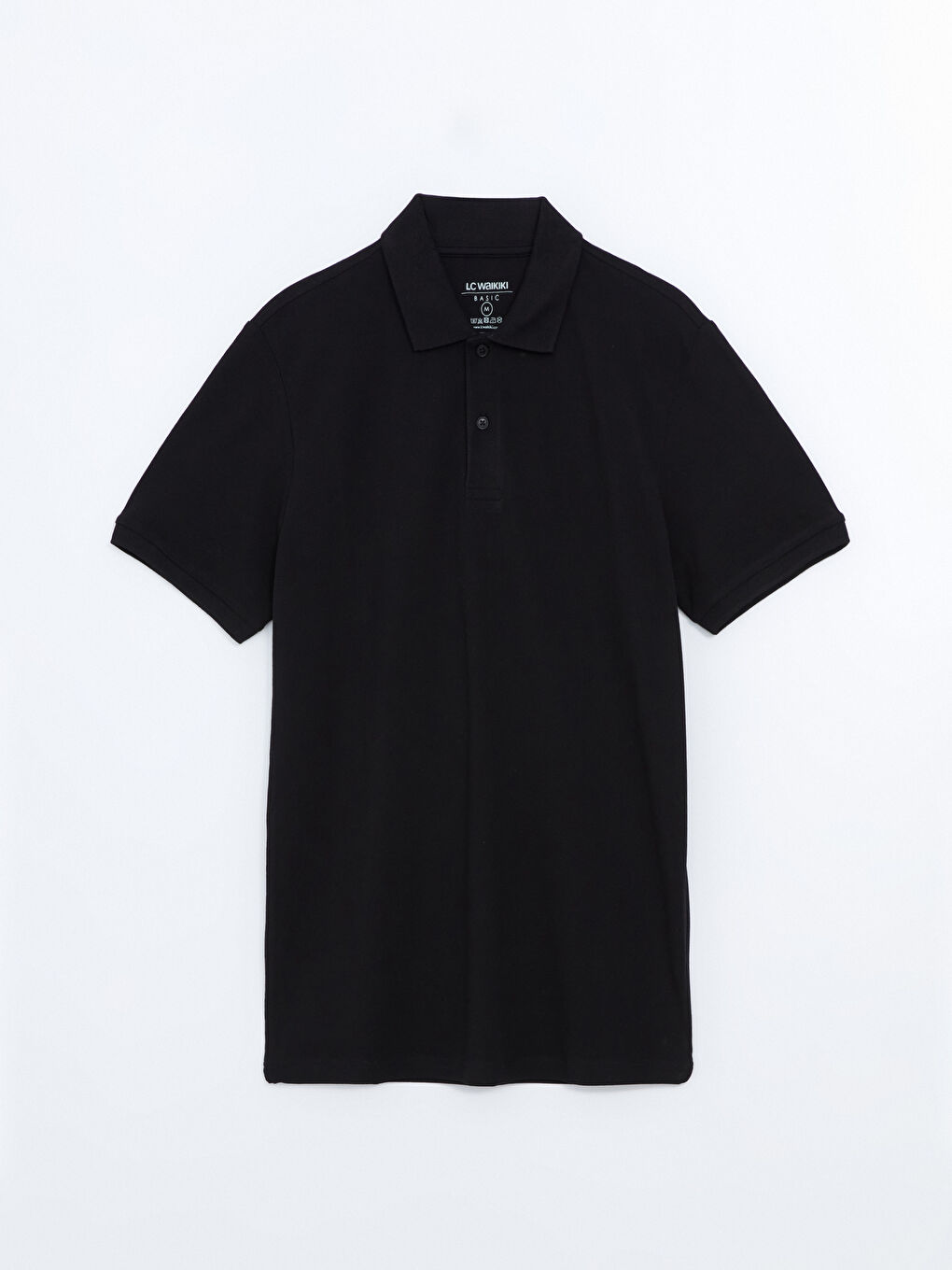 Siyah Polo Yaka Pike Erkek Tişört-4