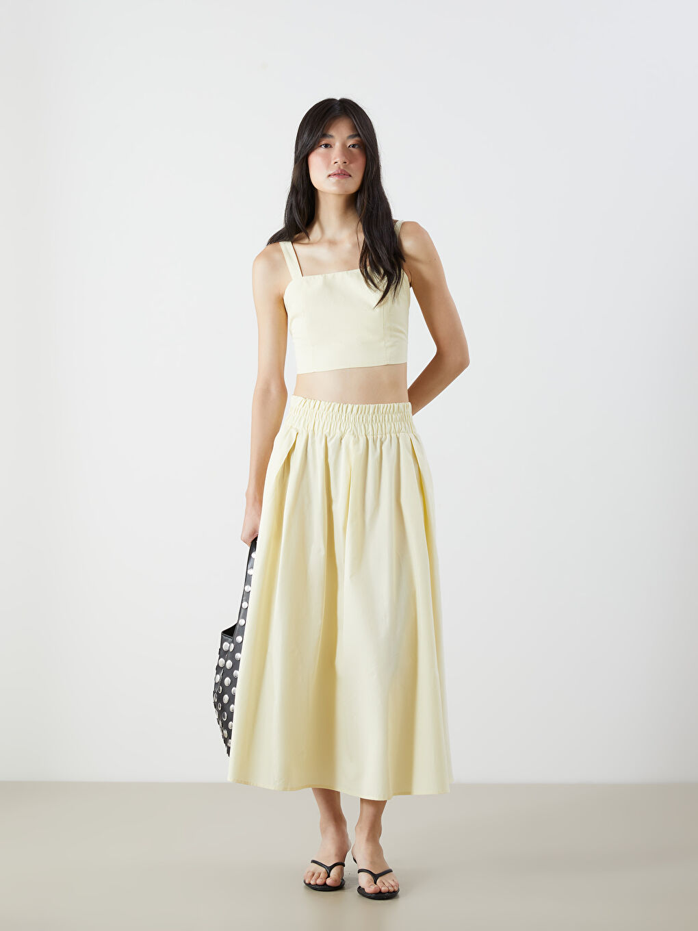 Woman YELLOW Crop Top -S5QD67Z8-CRK