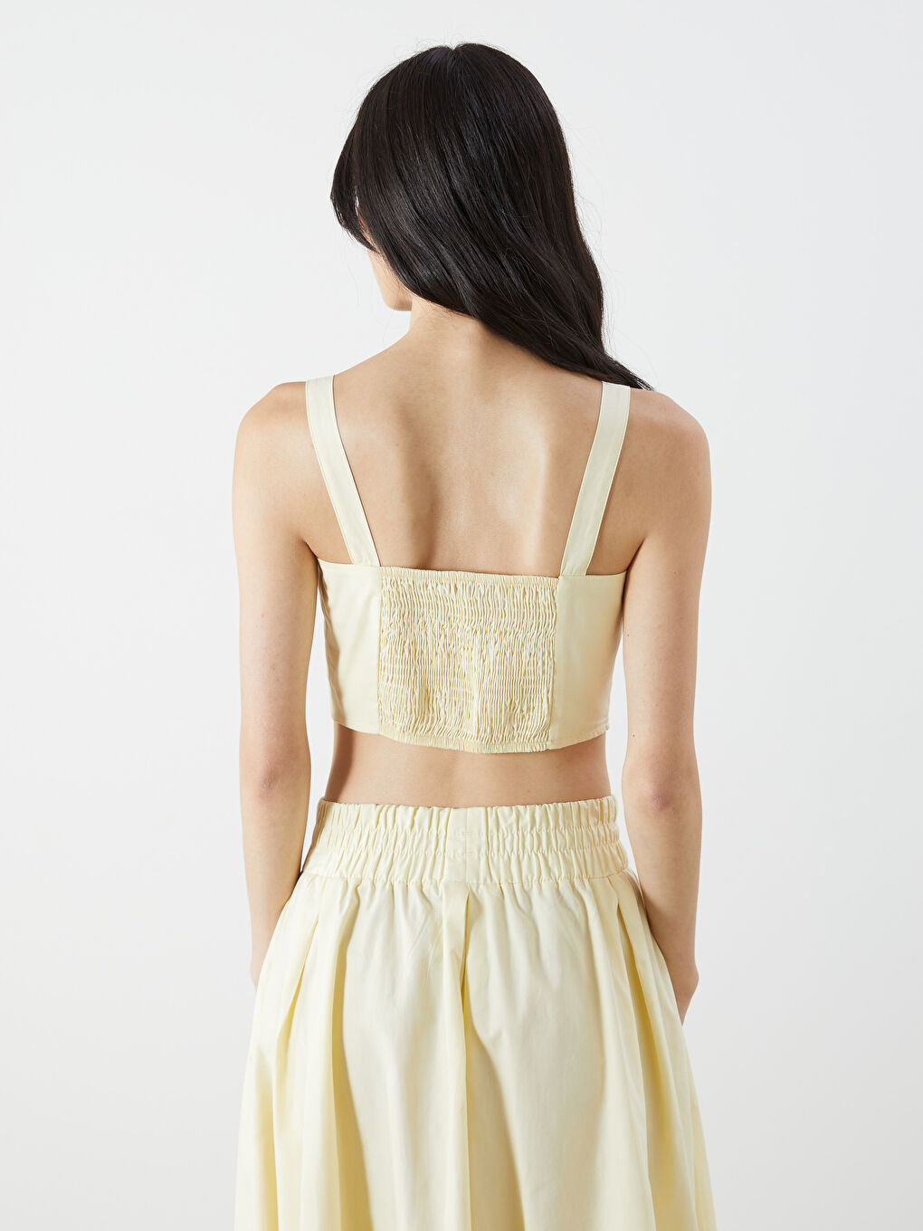 Woman YELLOW Crop Top -S5QD67Z8-CRK