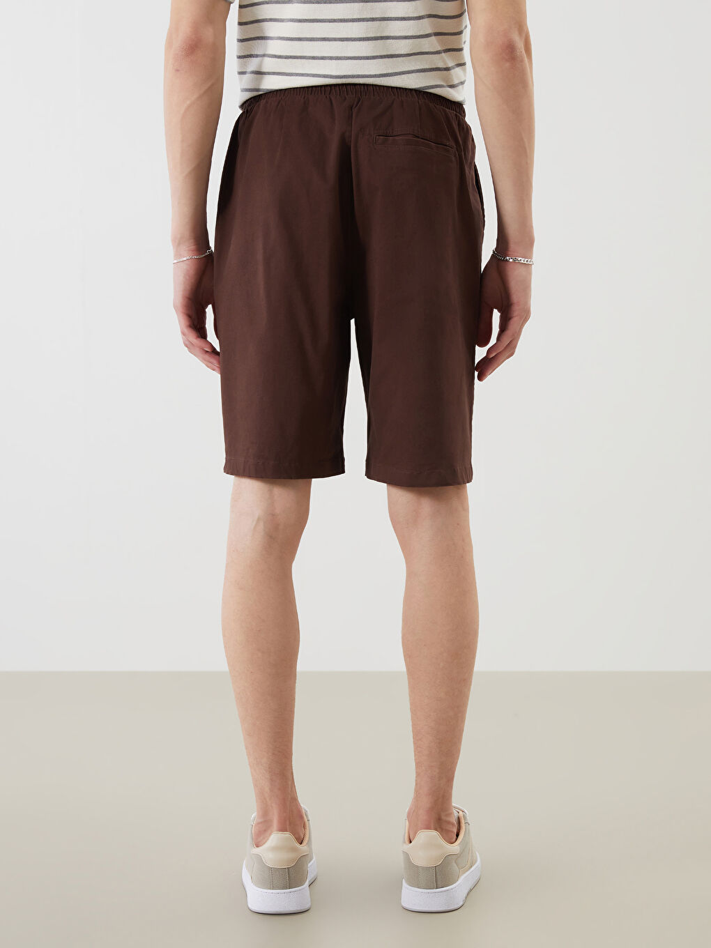 Шорты из саржи свободного кроя для мужчин-3