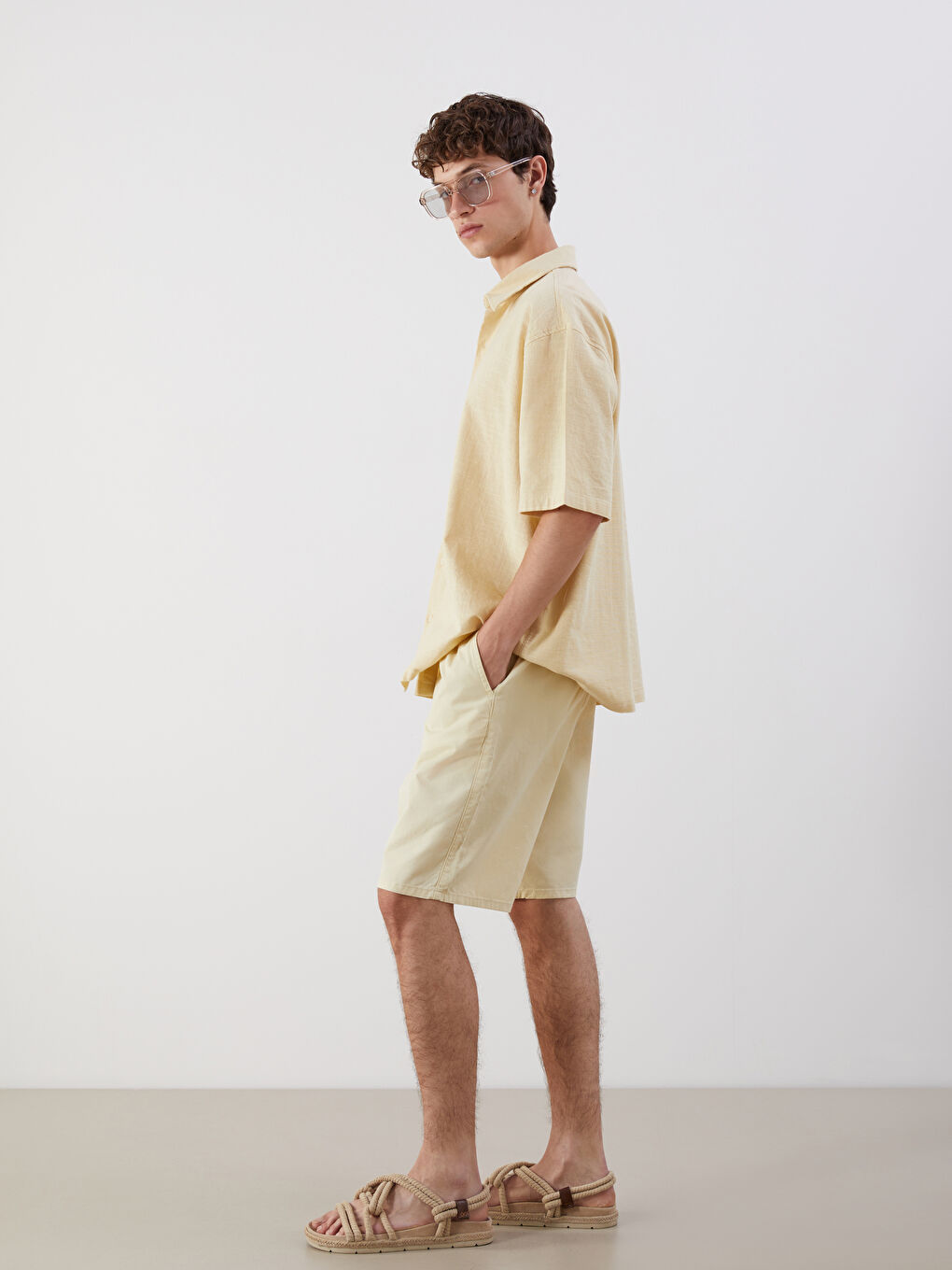 Relaxed Fit Twill Men's Shorts -S5QD68Z8-FYC