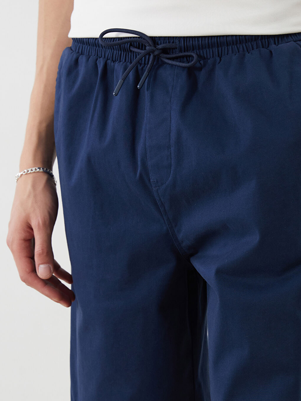 Relaxed Fit Twill Men's Shorts-2