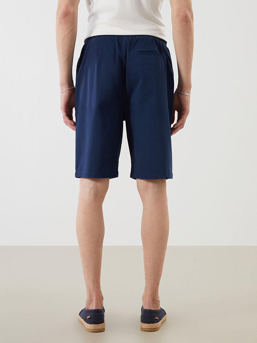 Relaxed Fit Twill Men's Shorts-3