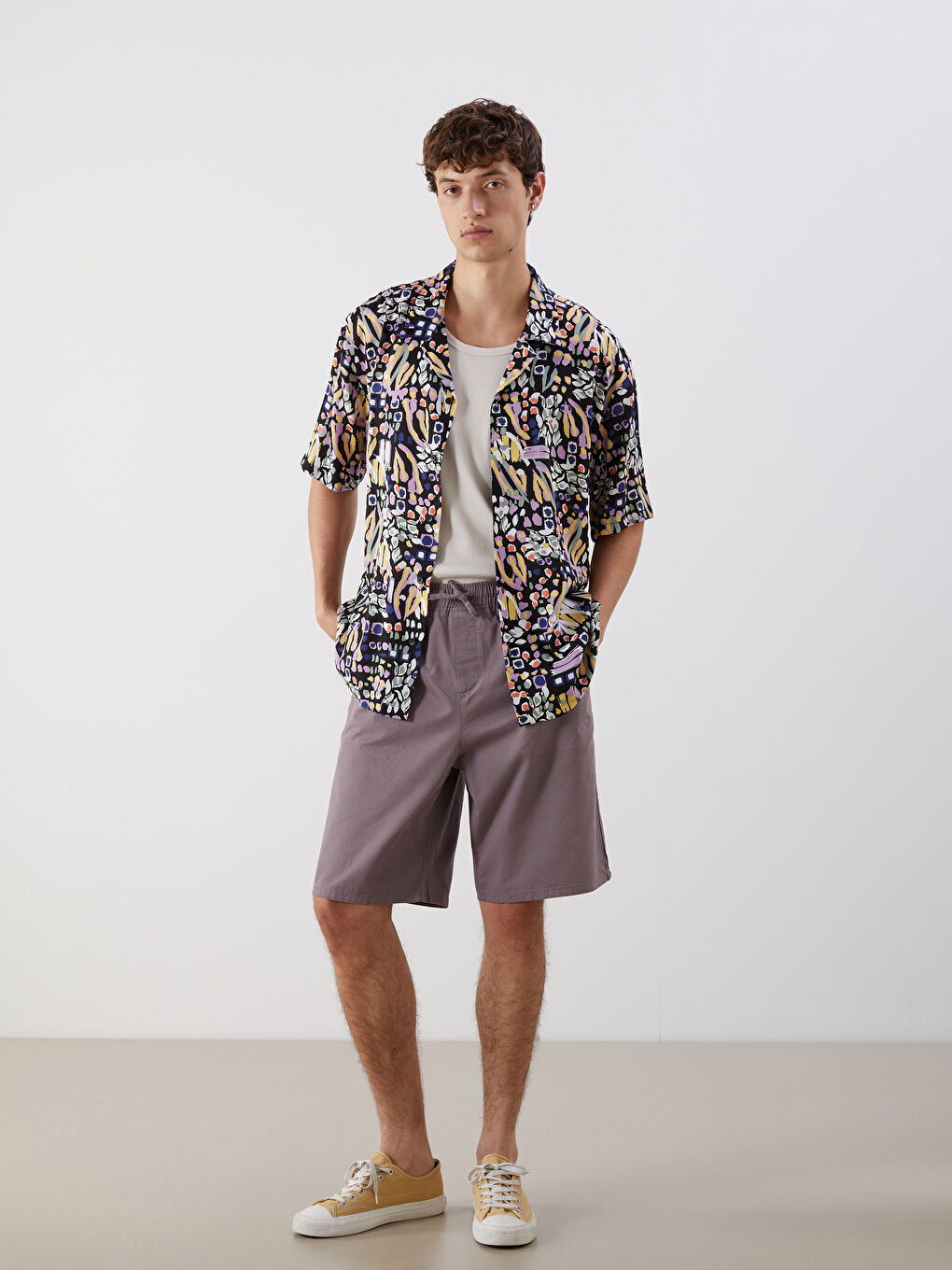 Relaxed Fit Twill Men's Shorts -S5QD68Z8-ZTH