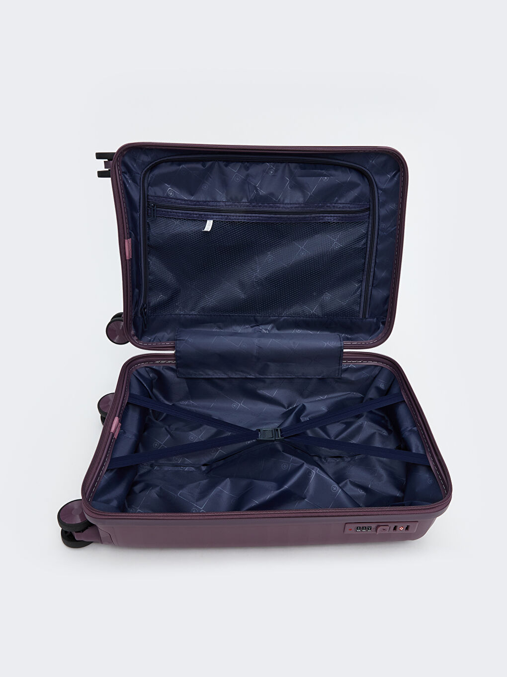 Mor Kilit Detaylı Küçük Boy Valiz-3