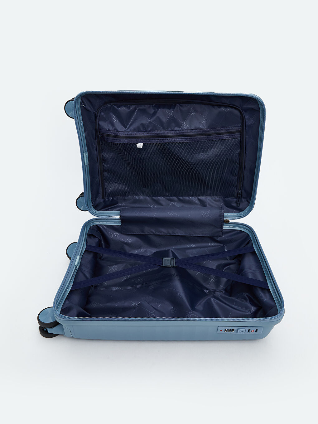 Mavi Kilit Detaylı Küçük Boy Valiz-3