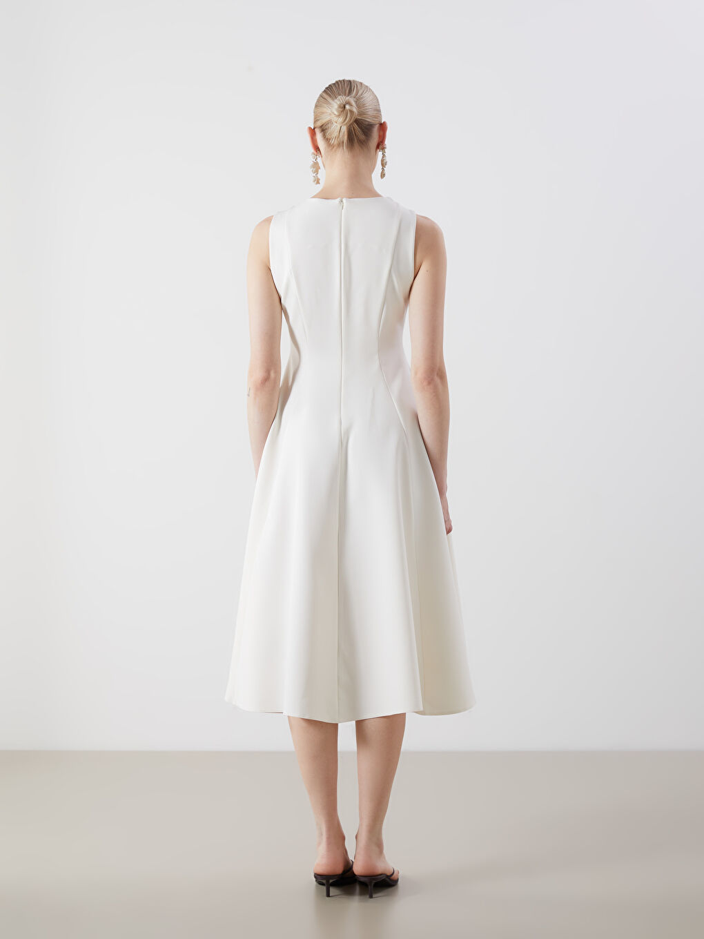 LCW Vision Woman ECRU Dress -S5QD88Z8-KXP