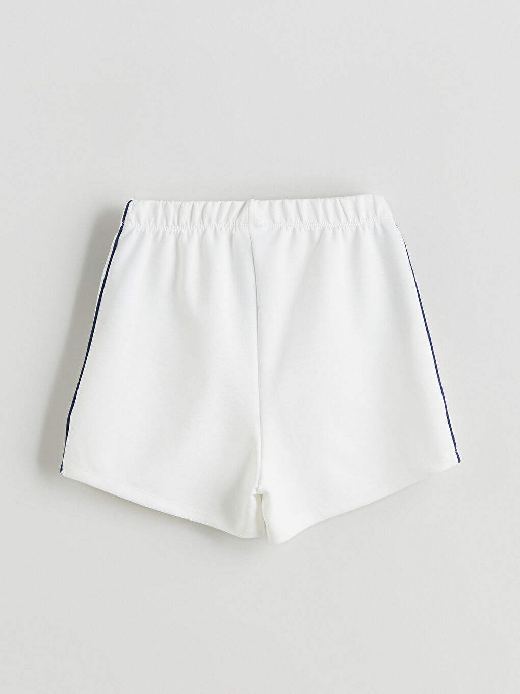 Ekru Beli Lastikli Kız Çocuk Şort-1