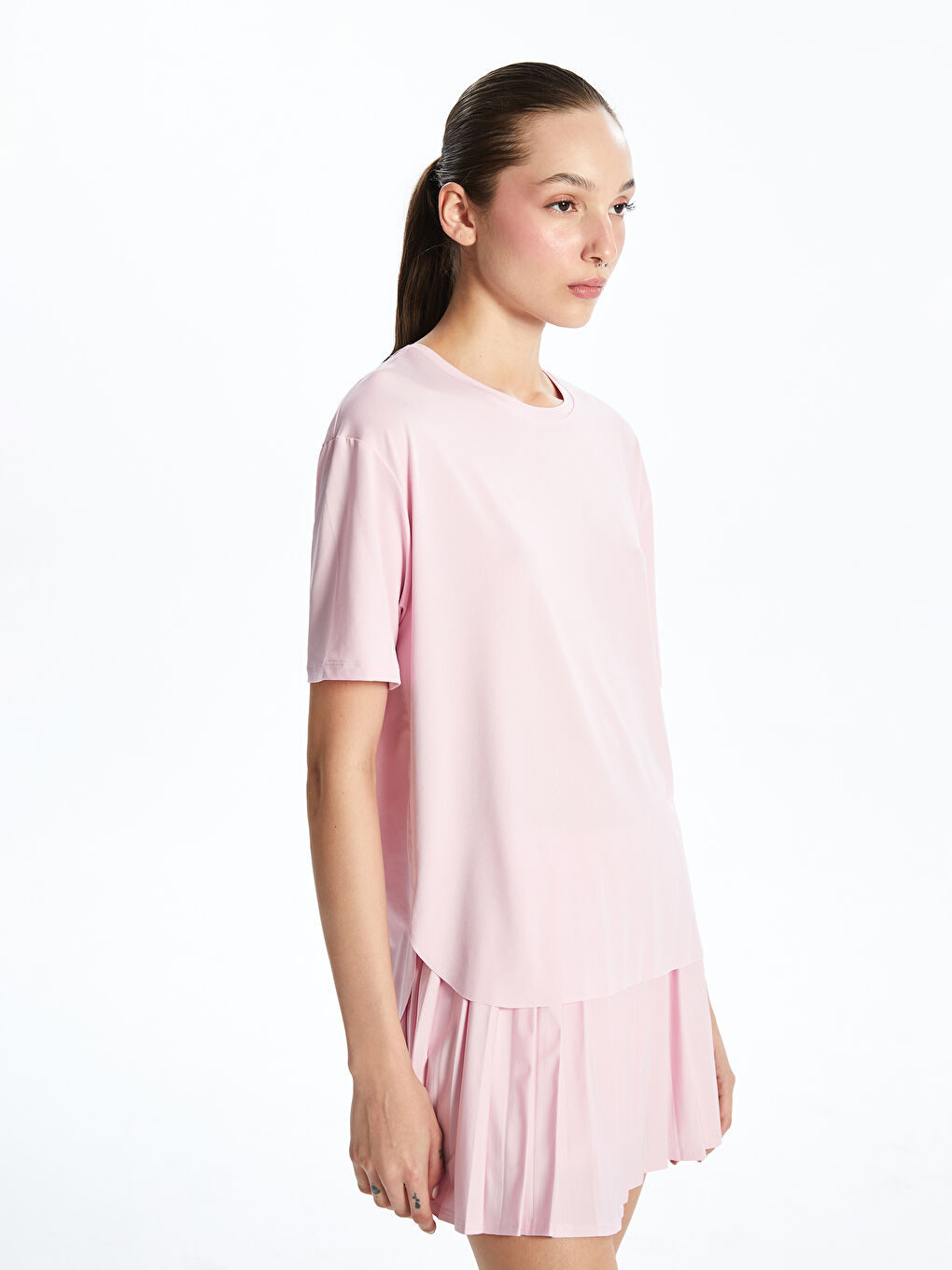 Crew Neck Women's Sports T-Shirt -S5QE29Z8-CUK