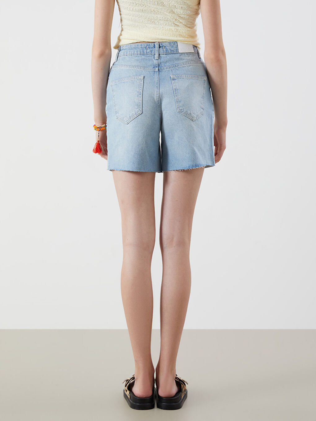 Regular Fit Women's Denim Shorts -S5QE34Z8-S1D