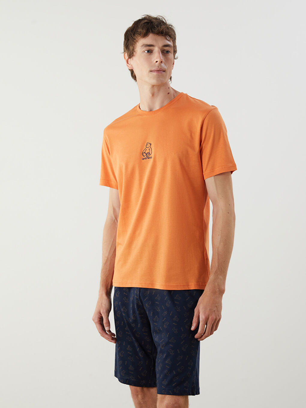 Regular Fit Men's Short Pyjama Set -S5QE45Z8-LSJ