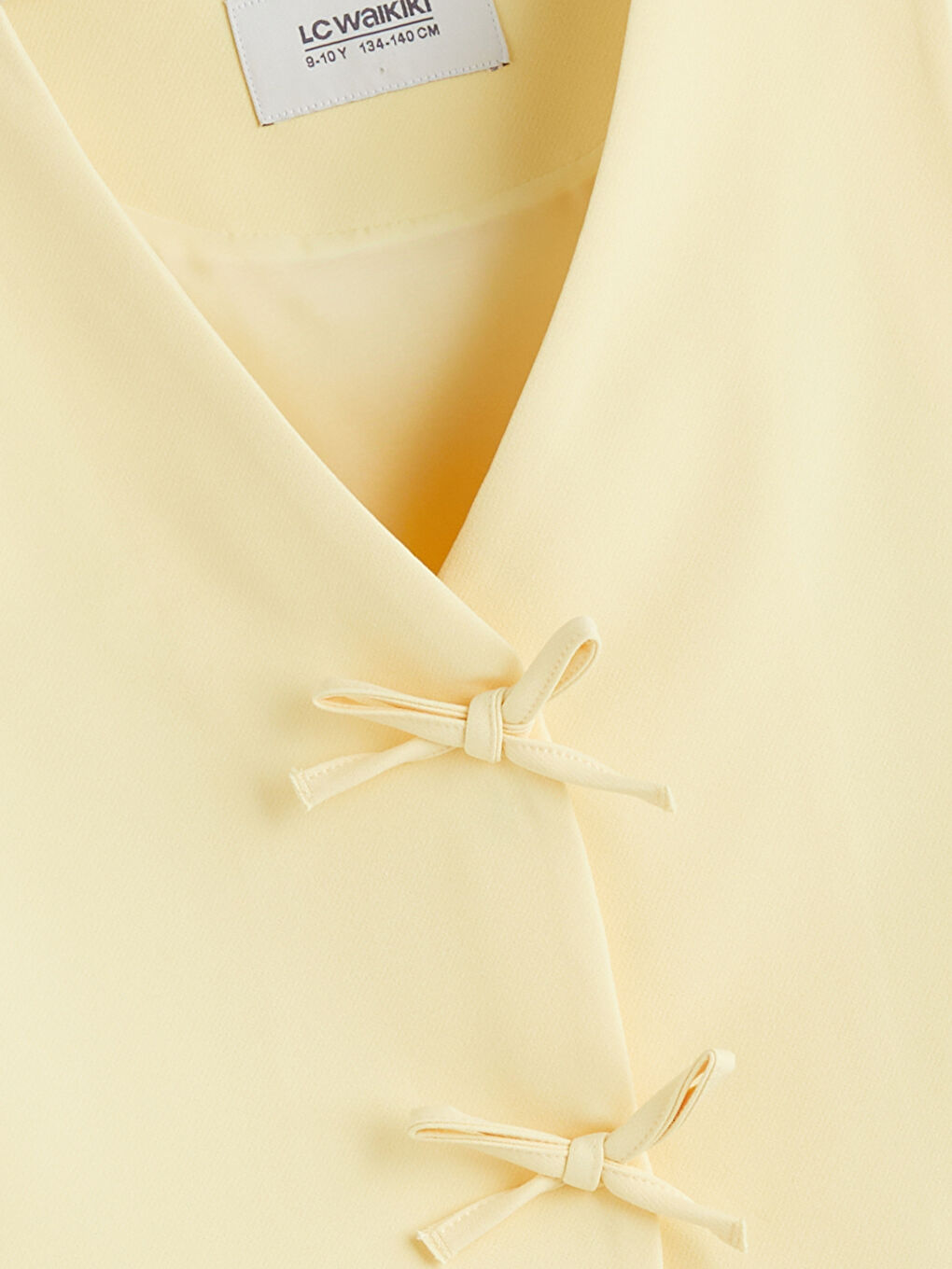 Bow Detailed Girls' Classic Waistcoat-1