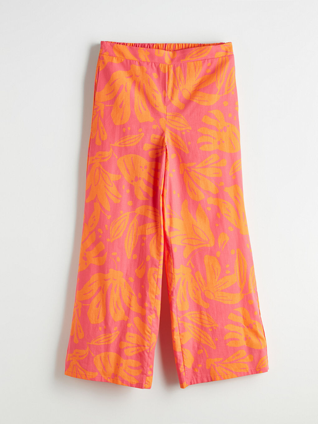 Elasticated Waist Patterned Women's Trousers -S5QE88Z8-LT4