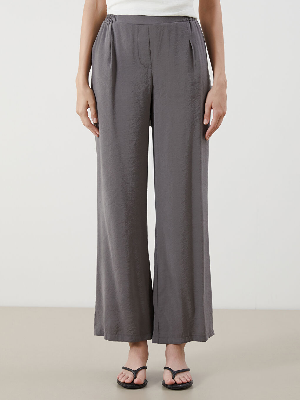 Elasticated Waist Modal Blend Women's Trousers -S5QE99Z8-CYQ