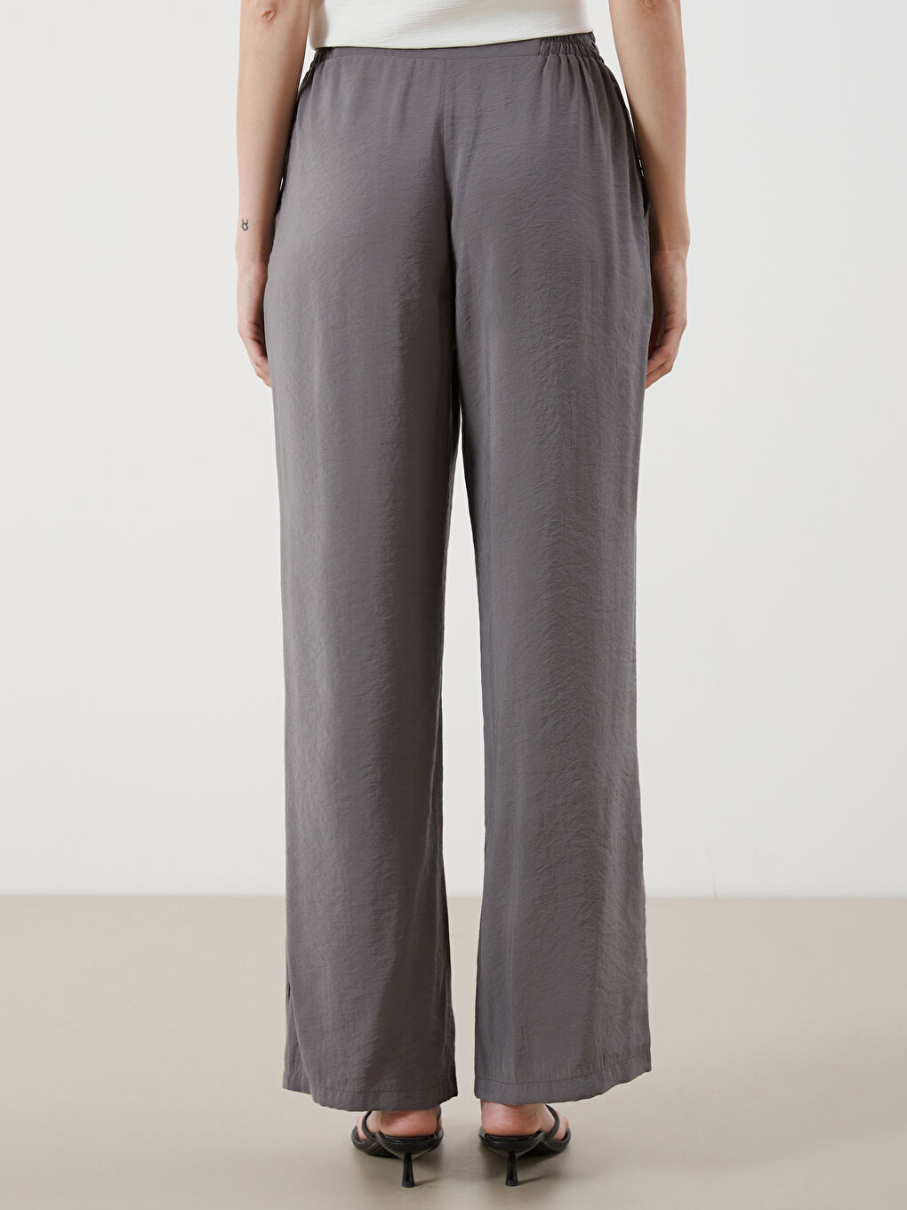 Elasticated Waist Modal Blend Women's Trousers -S5QE99Z8-CYQ