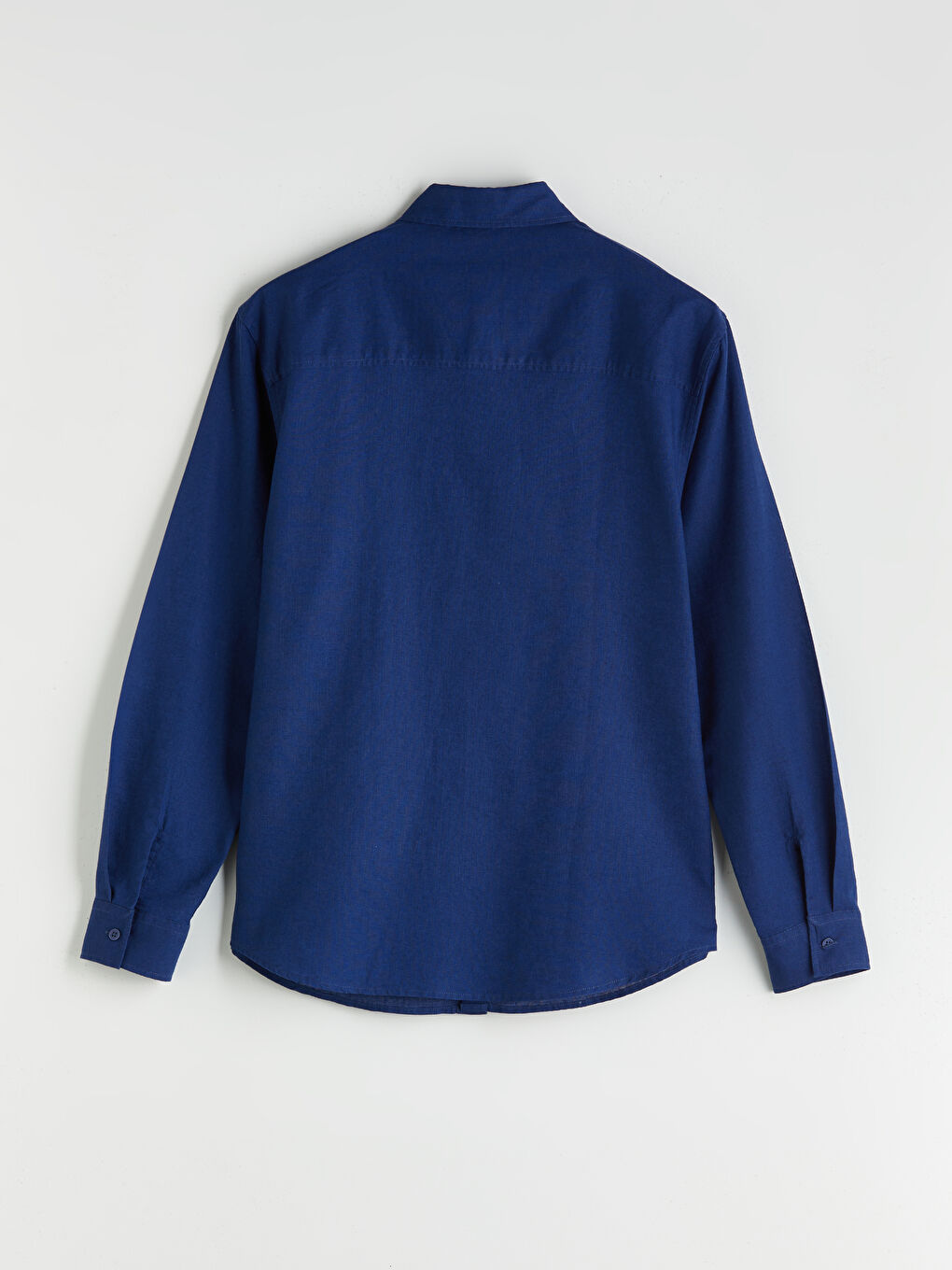 Regular Fit Long Sleeve Linen Blend Men's Shirt-5