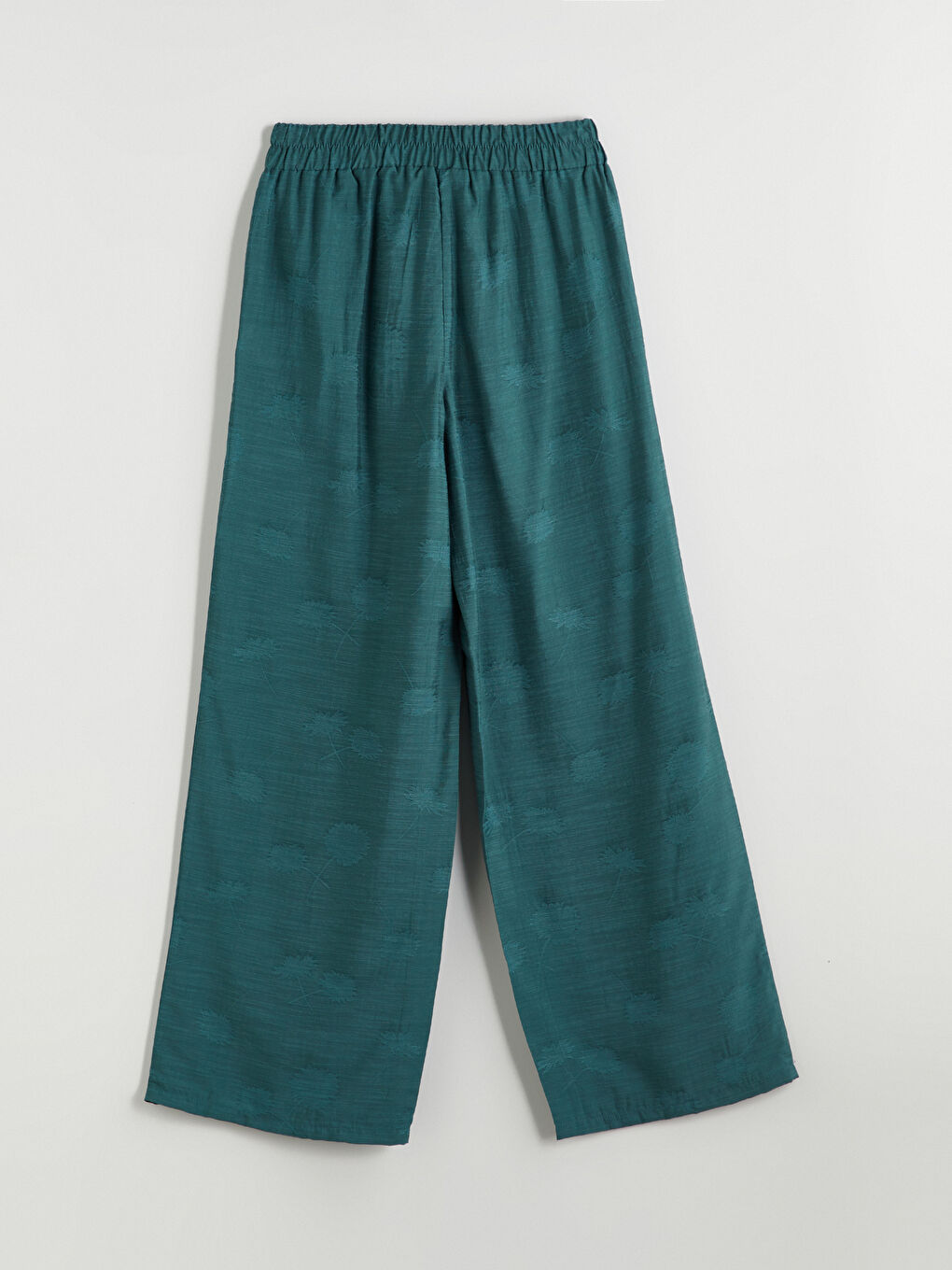 Elasticated Waist Patterned Wide Leg Women's Trousers -S5QF01Z8-EAW