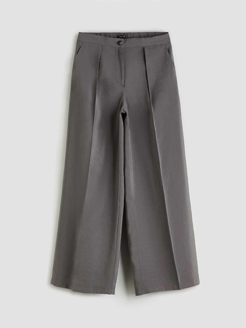 Elastic Waist Modal Blend Women's Pleated Trousers-4