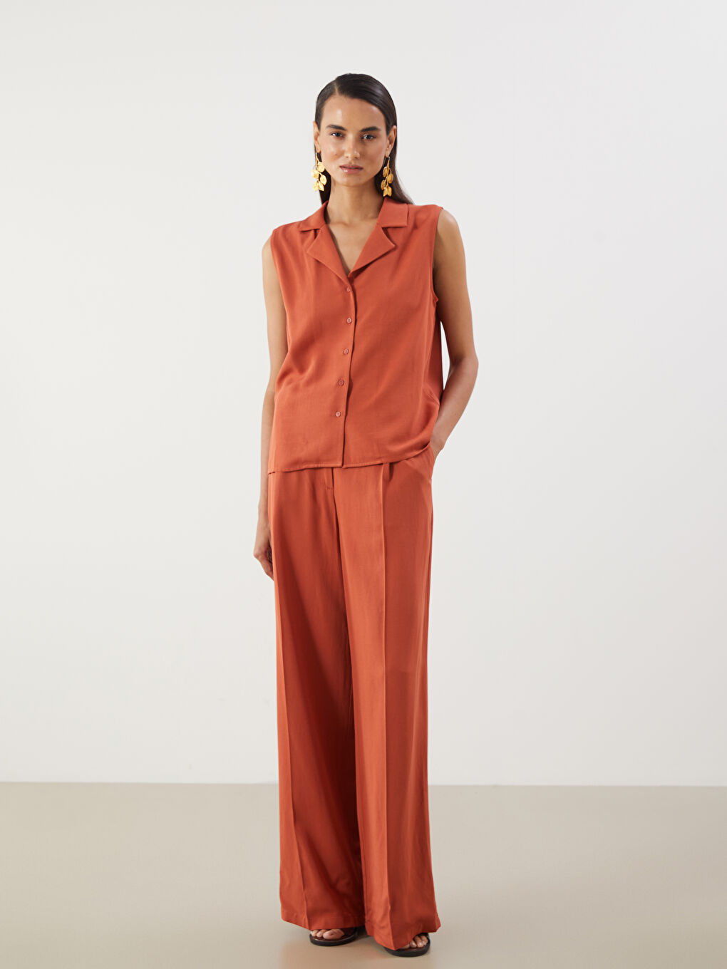 LCWAIKIKI Classic Woman ORANGE Trousers -S5QF06Z8-QL9