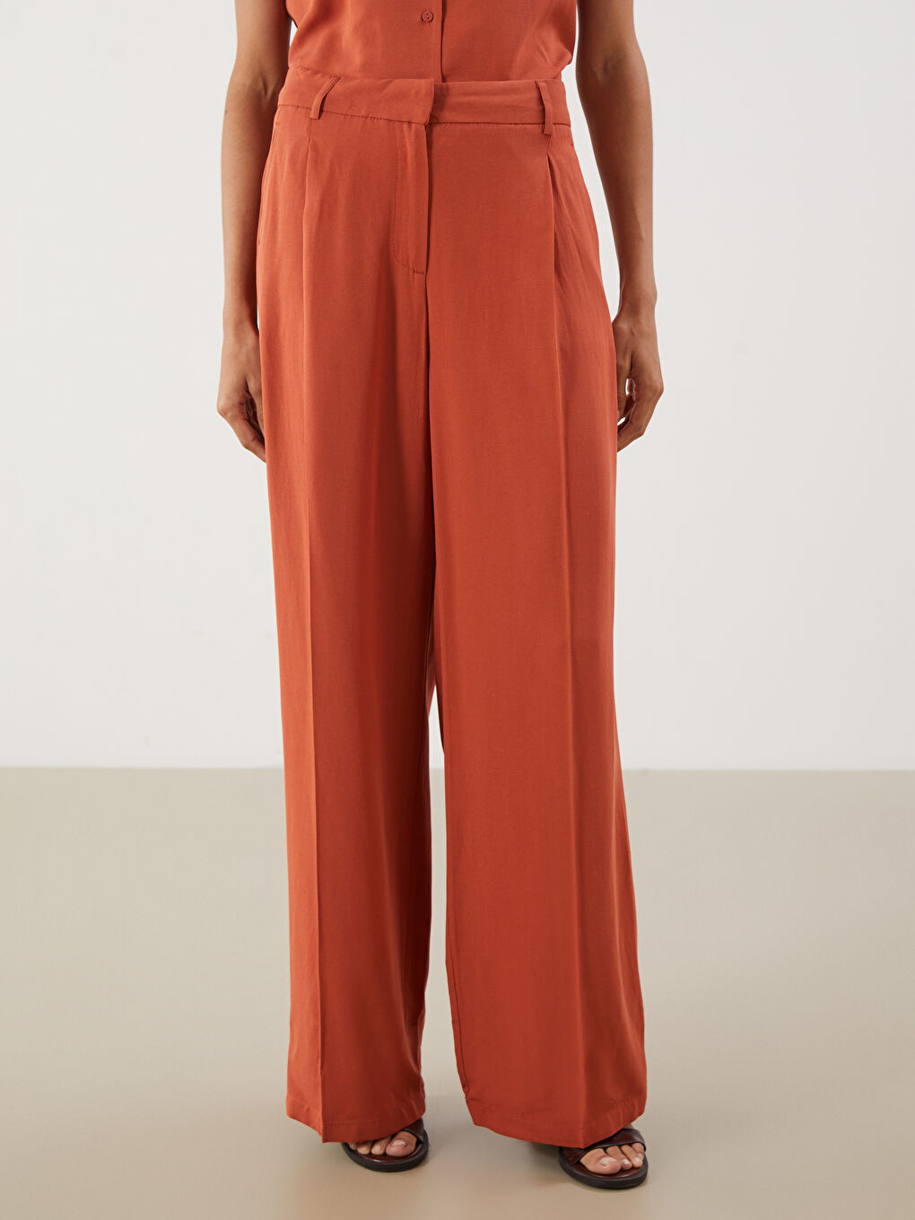 LCWAIKIKI Classic Woman ORANGE Trousers -S5QF06Z8-QL9