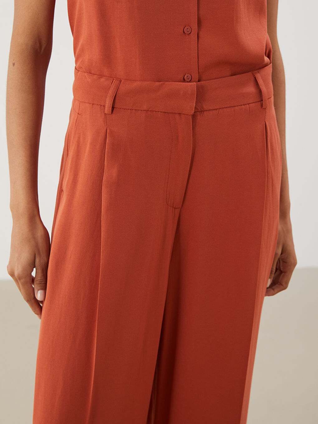LCWAIKIKI Classic Woman ORANGE Trousers -S5QF06Z8-QL9