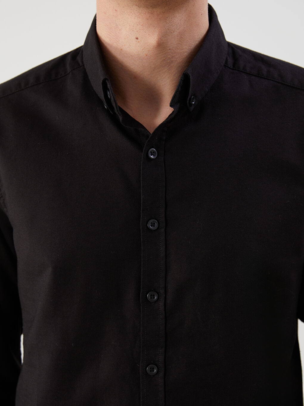 Slim Fit Oxford Erkek Gömlek-5