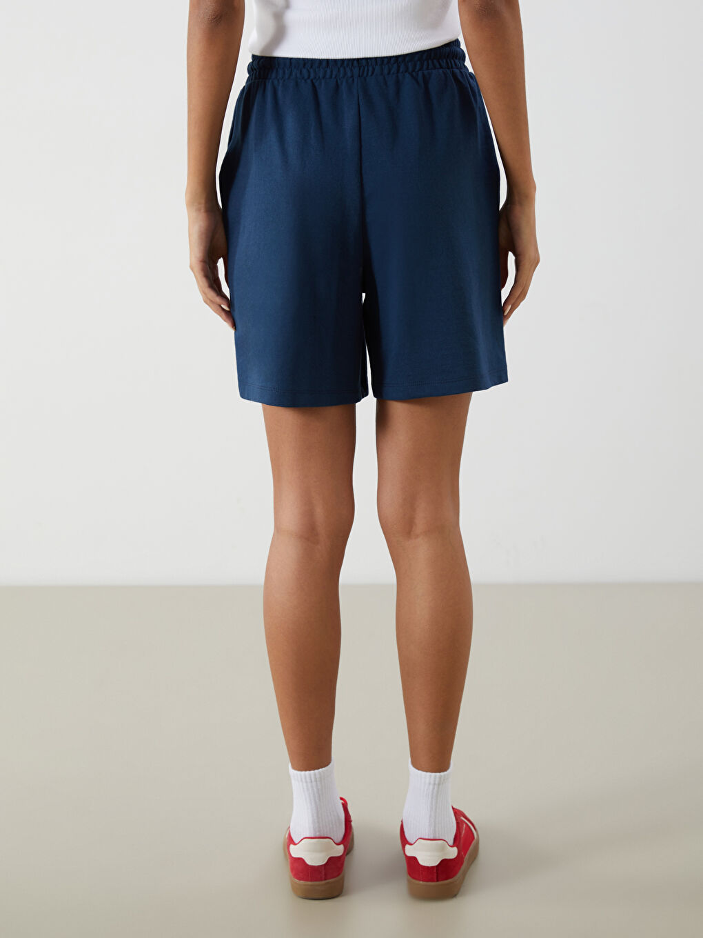 Elasticated Waist Women's Shorts -S5QF29Z8-CRP