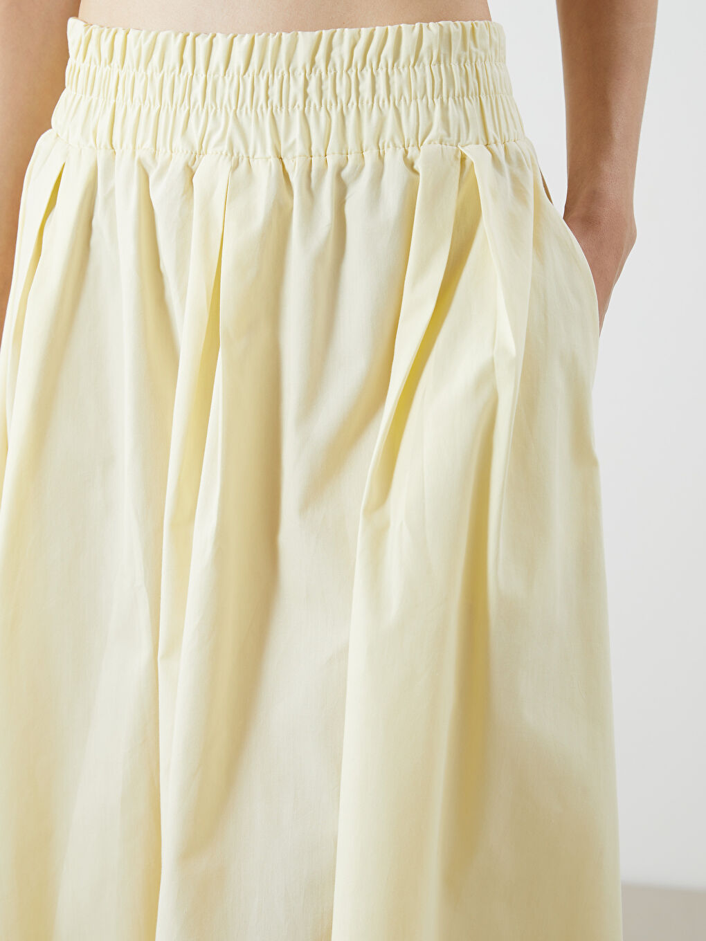 Elasticated Waist Poplin Skirt -S5QF36Z8-CRK