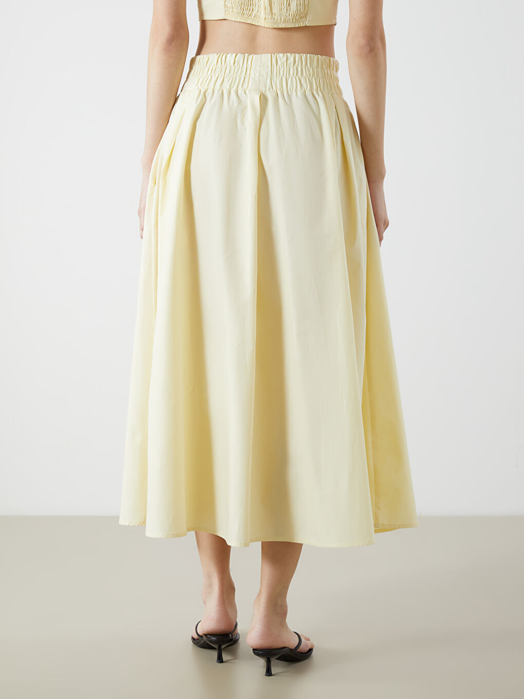 Elasticated Waist Poplin Skirt -S5QF36Z8-CRK