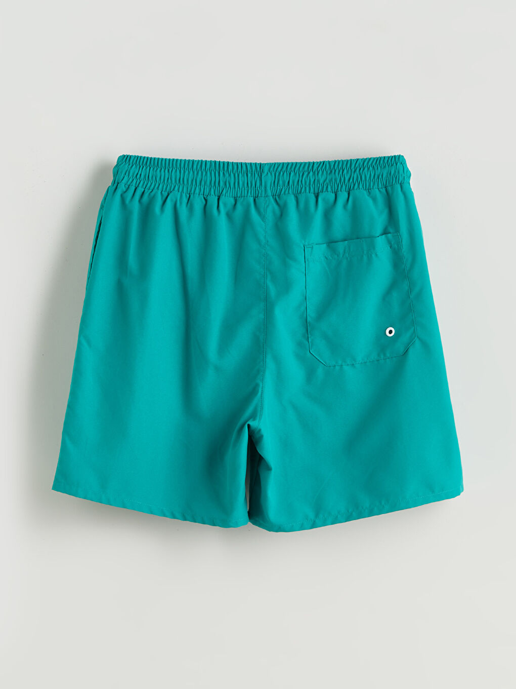 Yeşil Kısa Boy Baskılı Erkek Deniz Şortu-5