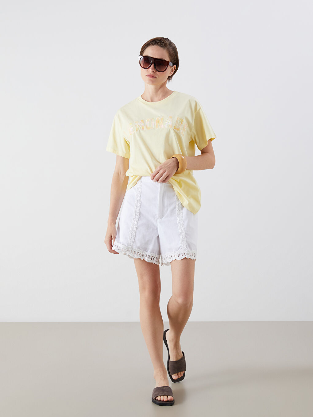 LCW Vision Woman ECRU Shorts -S5QF68Z8-R9J