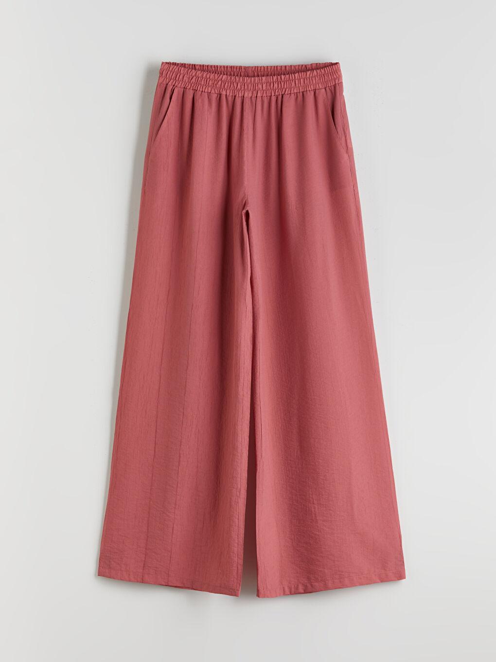 Elastic Waist Wide Leg Women's Trousers-8