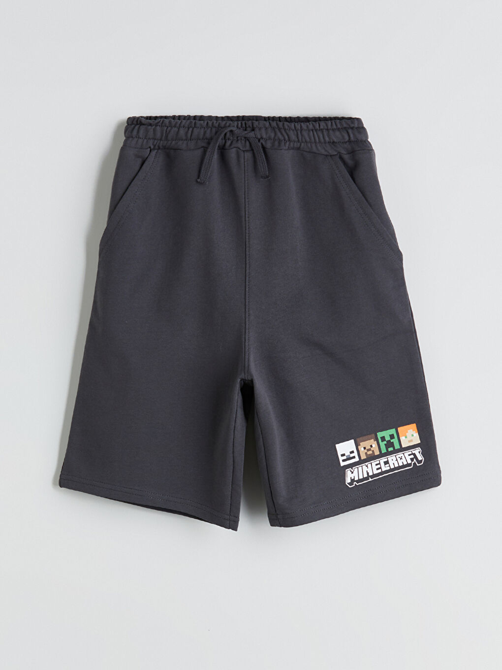 Elastic Waist Minecraft Printed Boys' Shorts -S5QF81Z4-R34