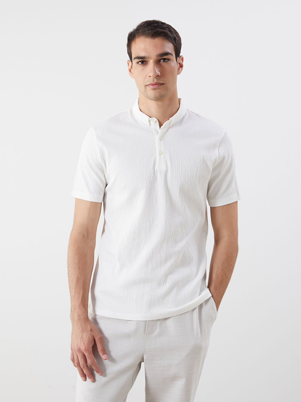 LCW Vision Polo Neck Jersey Men's T-Shirt -S5QF98Z8-R9J