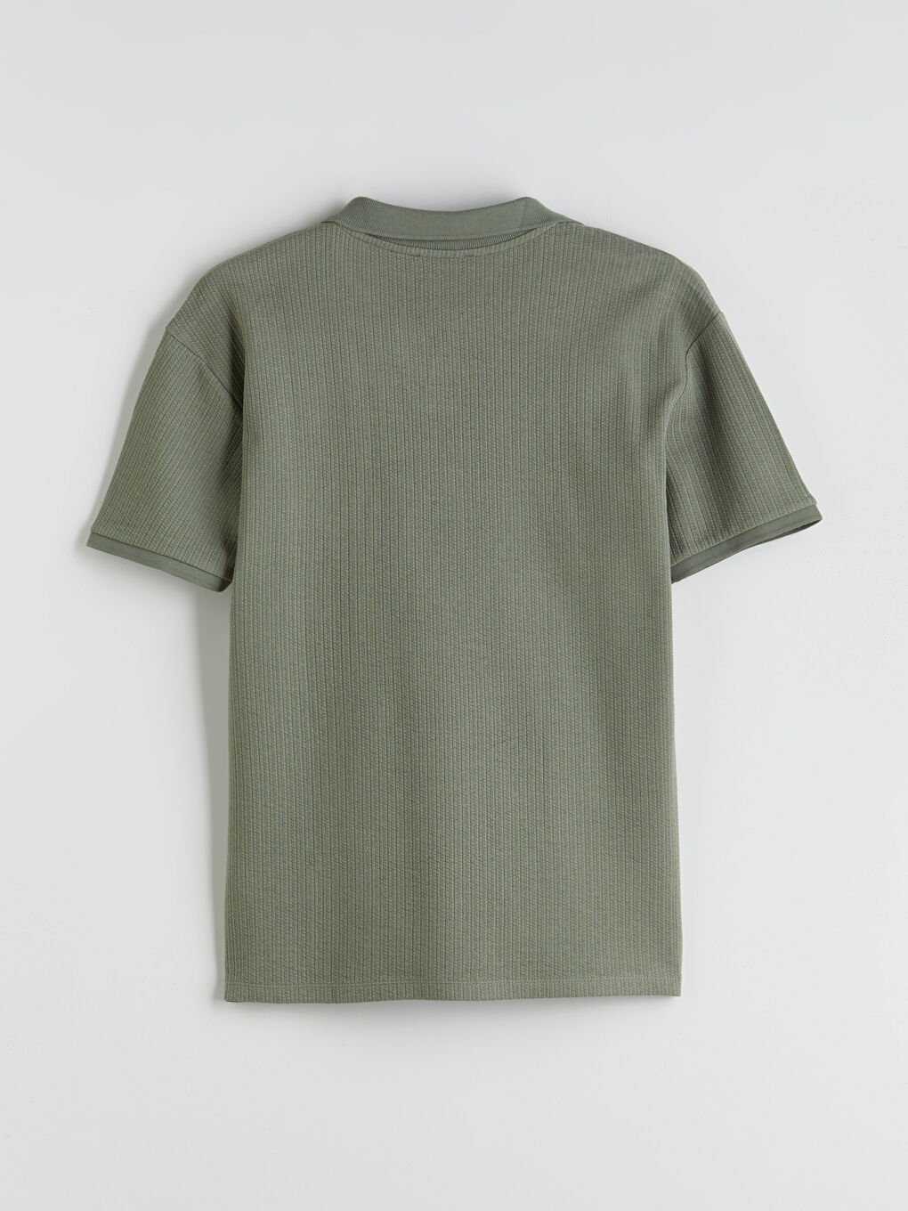 Yeşil Polo Yaka Erkek Tişört-5