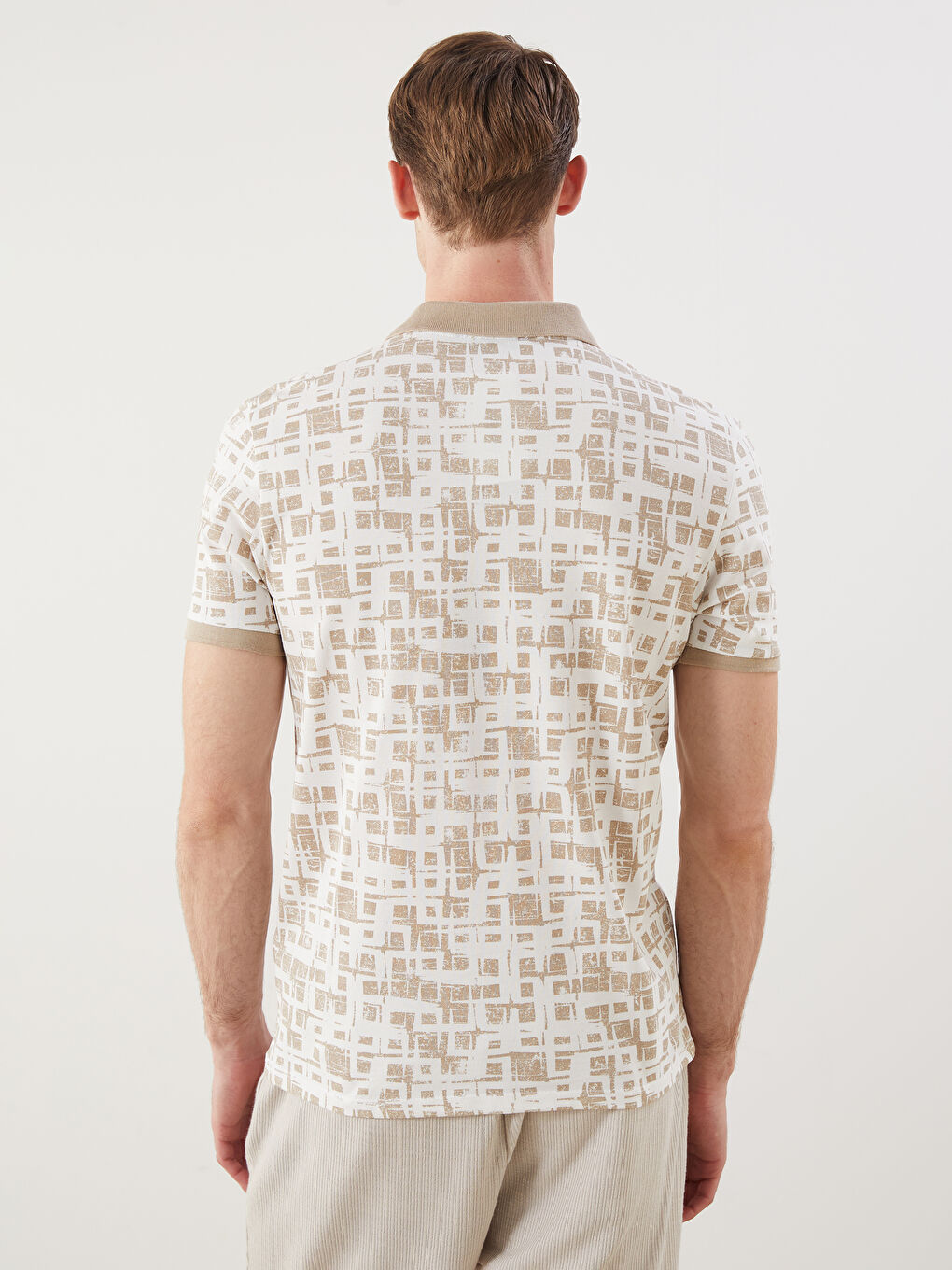 LCW Vision Polo Neck Patterned Pique Men's T-Shirt -S5QG03Z8-HZZ