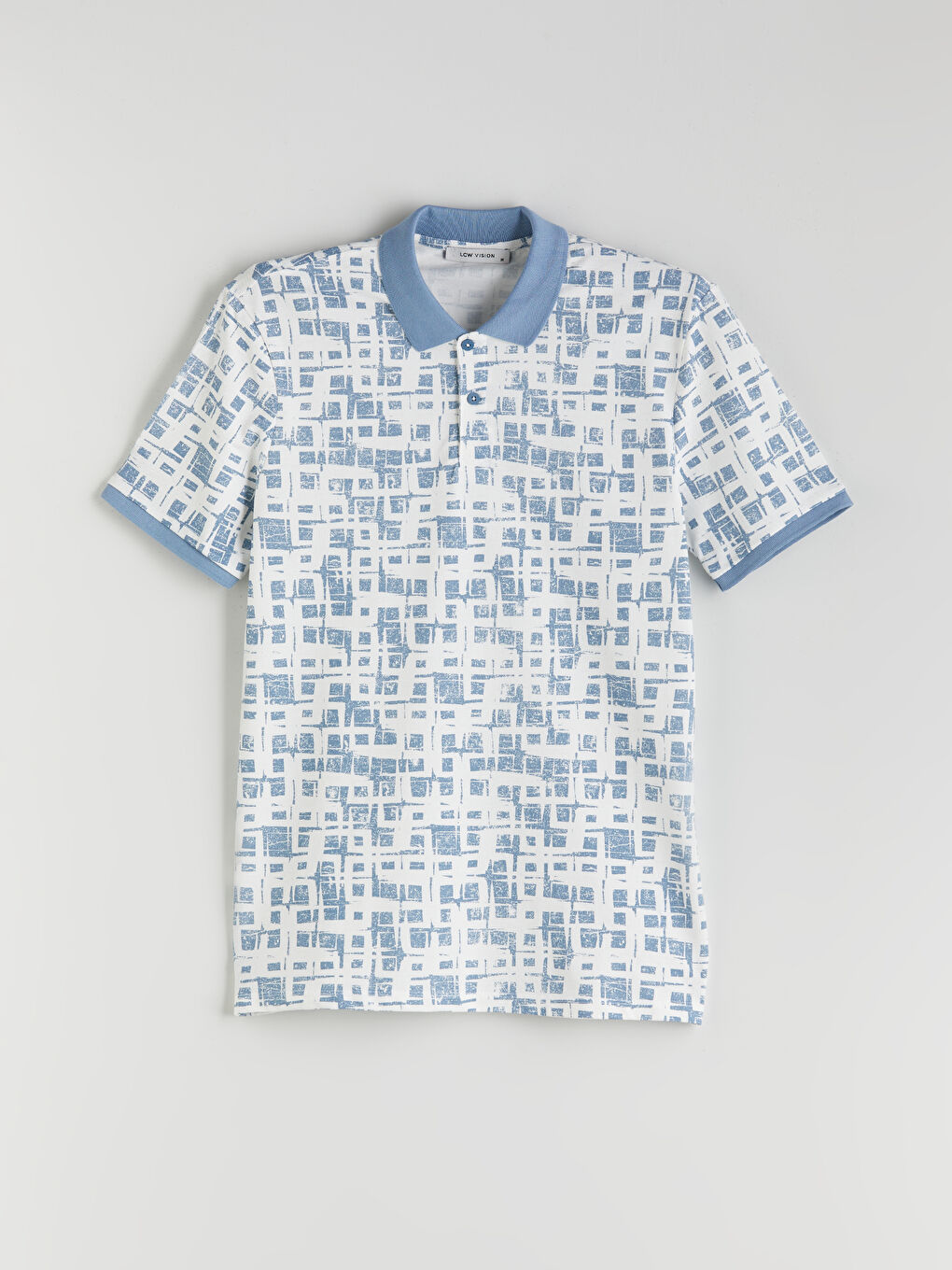 LCW Vision Polo Neck Patterned Pique Men's T-Shirt -S5QG03Z8-J0M