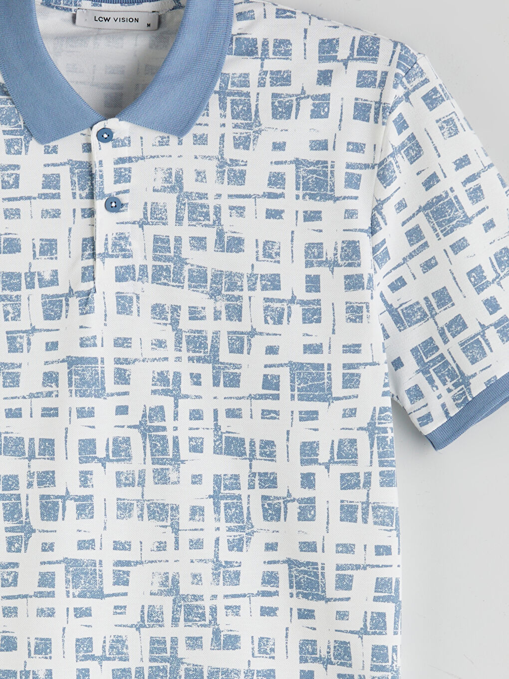 LCW Vision Polo Neck Patterned Pique Men's T-Shirt -S5QG03Z8-J0M