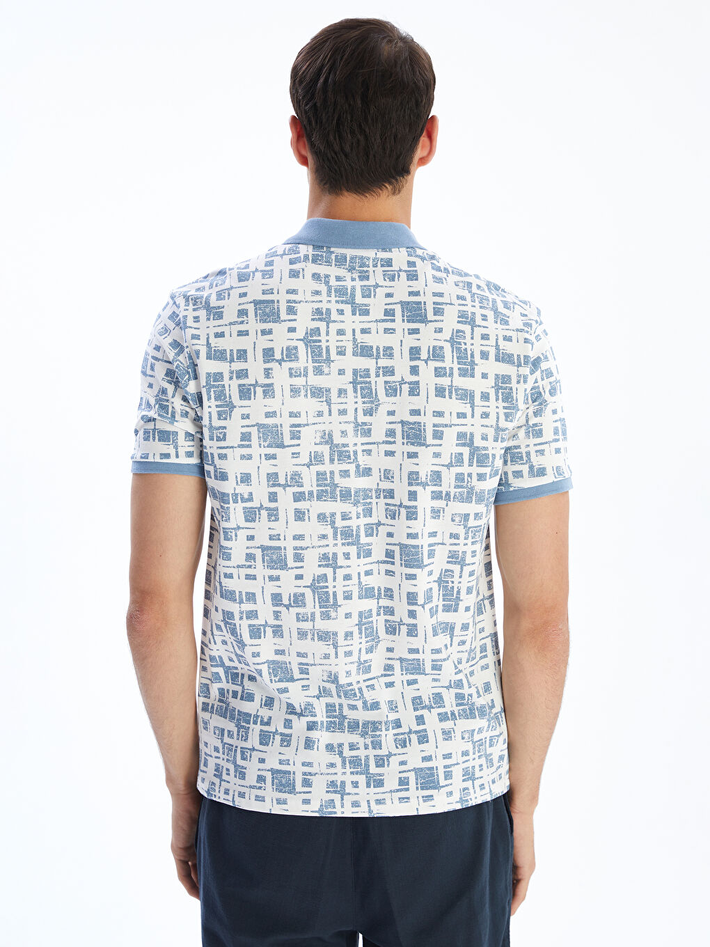 LCW Vision Polo Neck Patterned Pique Men's T-Shirt -S5QG03Z8-J0M