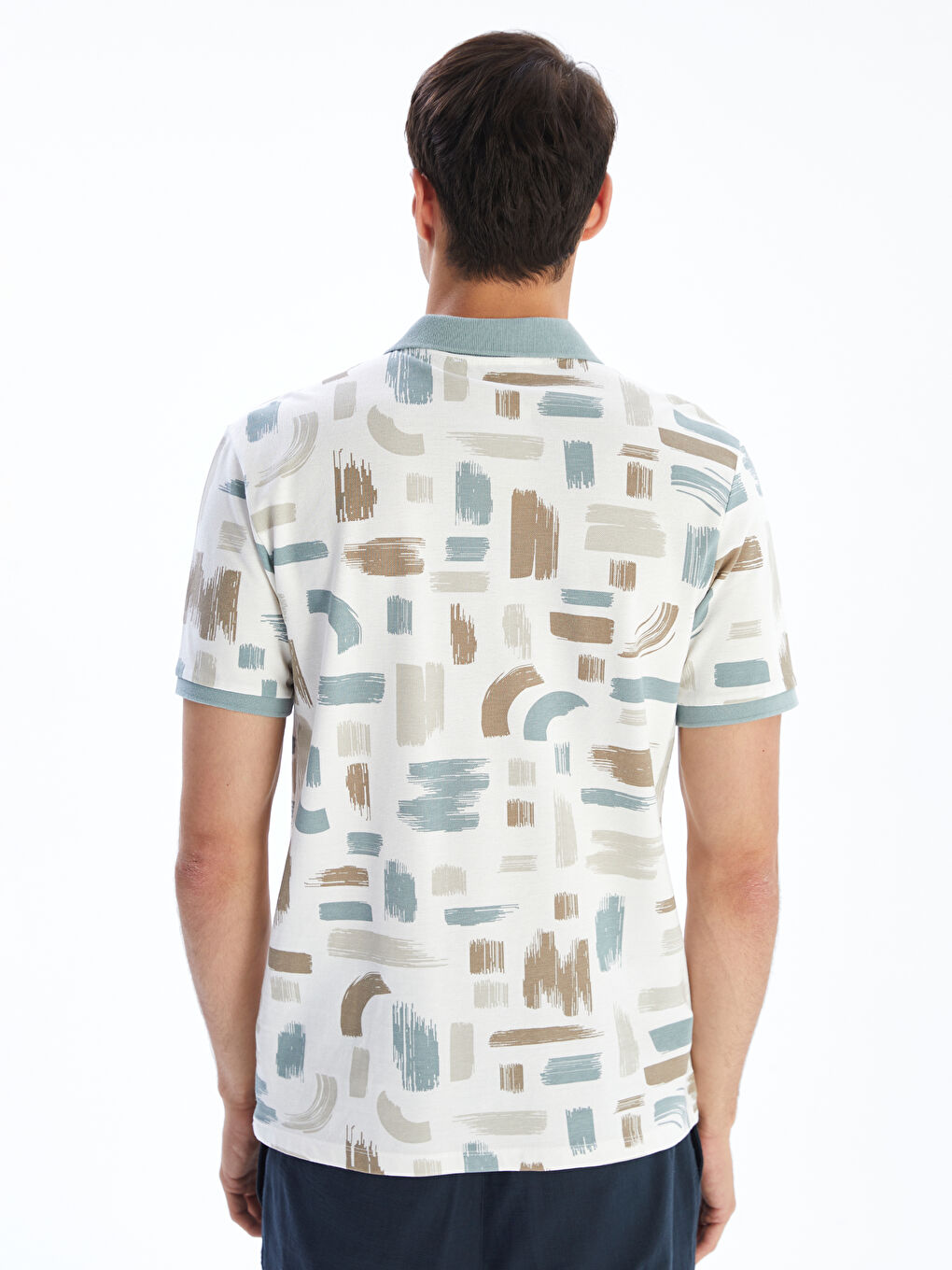 LCW Vision Polo Neck Patterned Pique Men's T-Shirt -S5QG04Z8-J1R