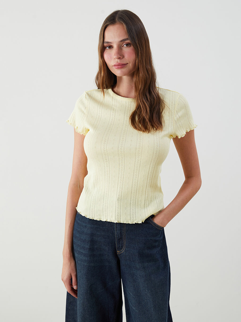 LCW Vision Woman YELLOW T-Shirt -S5QG12Z8-FEZ