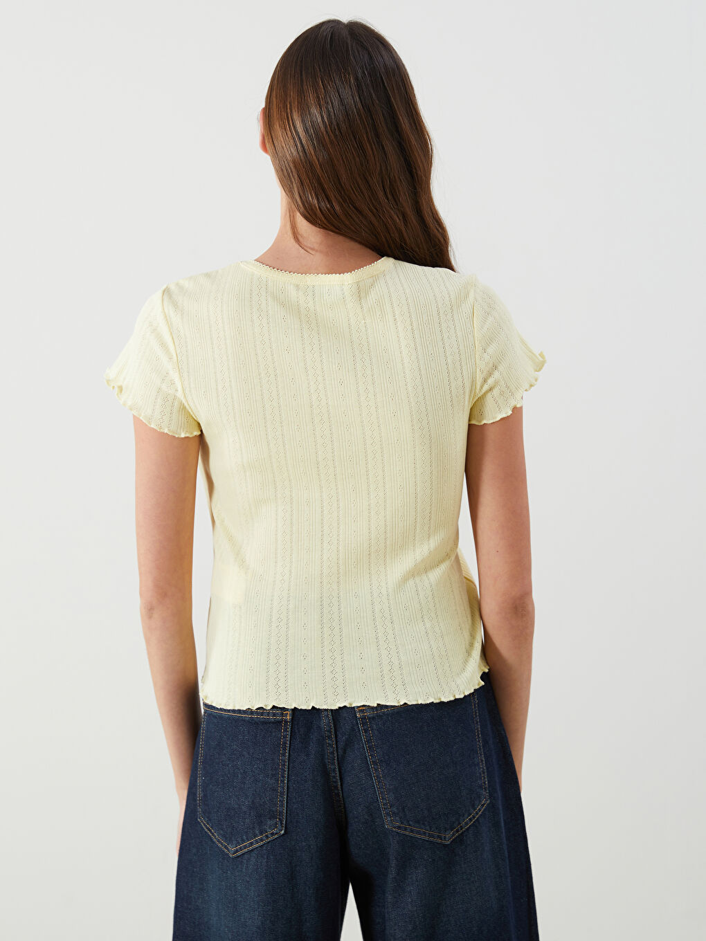 LCW Vision Woman YELLOW T-Shirt -S5QG12Z8-FEZ