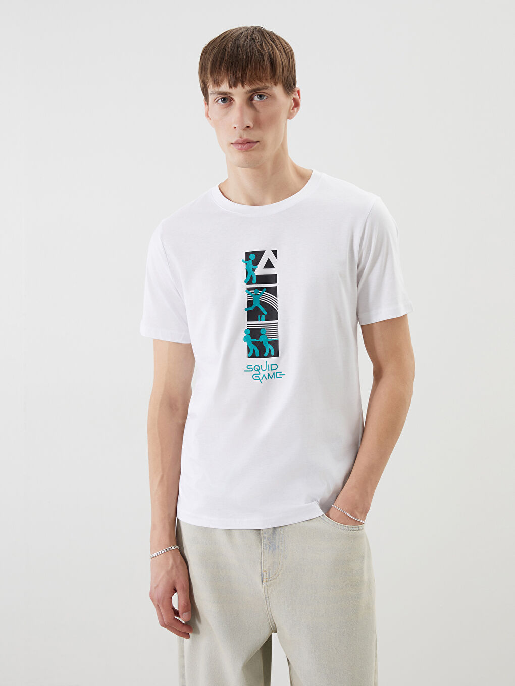 Crew Neck Squid Game Licensed Men's T-Shirt-1