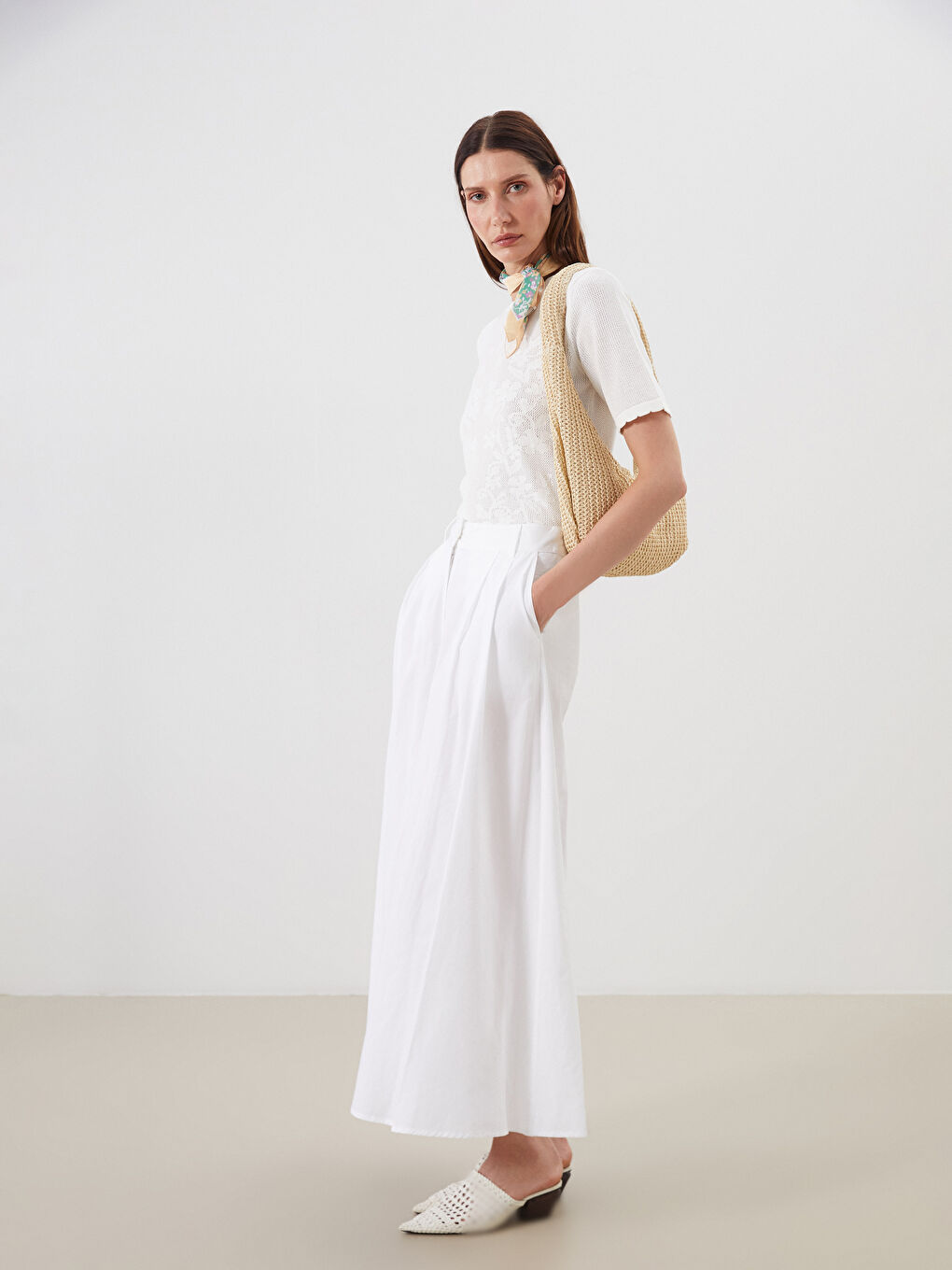 Юбка стандартного кроя плиссированная