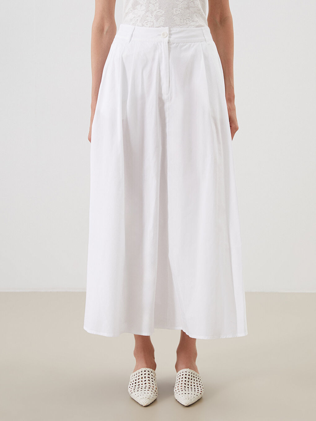 Юбка стандартного кроя плиссированная-1