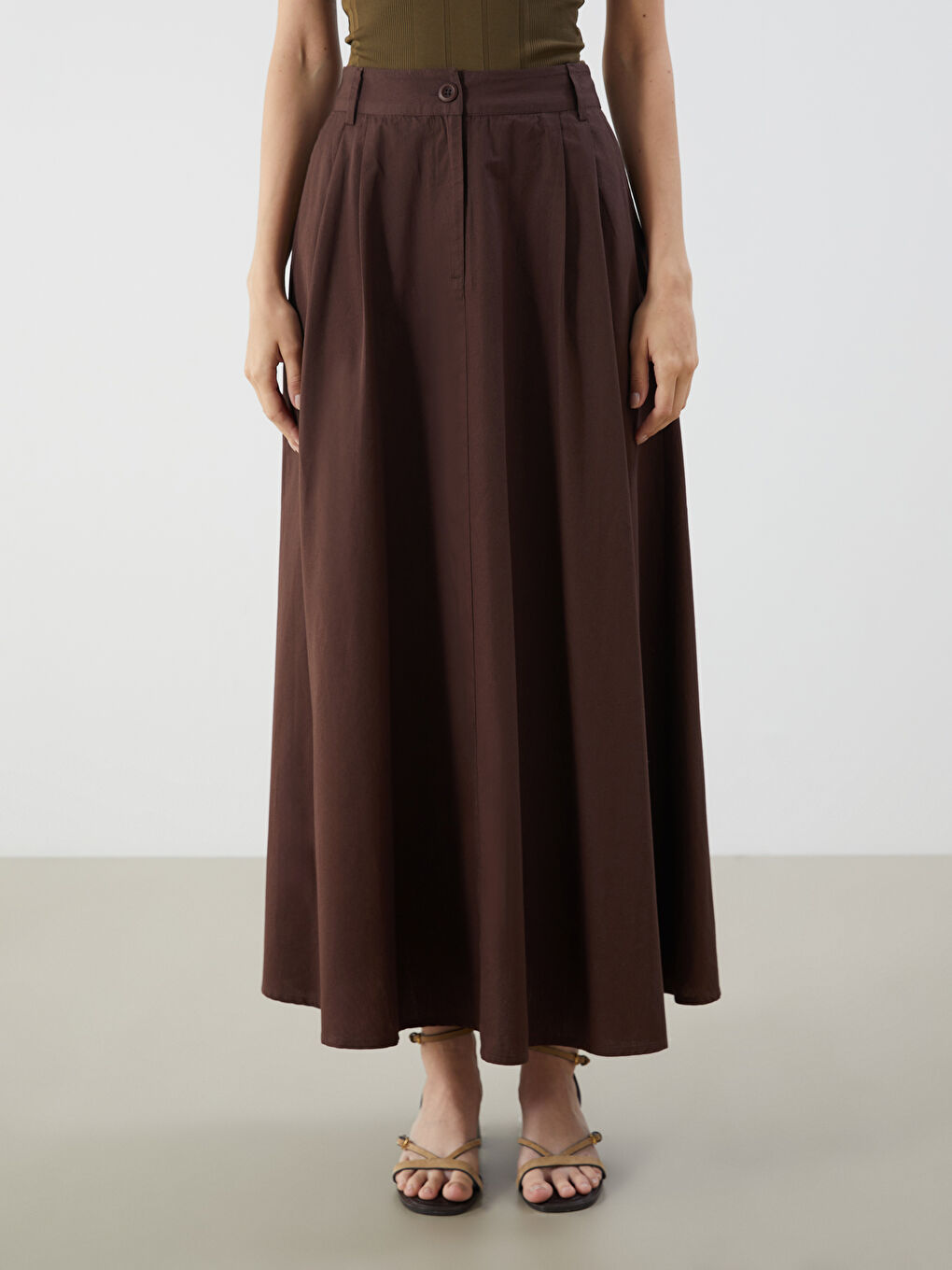 Юбка стандартного кроя плиссированная-1