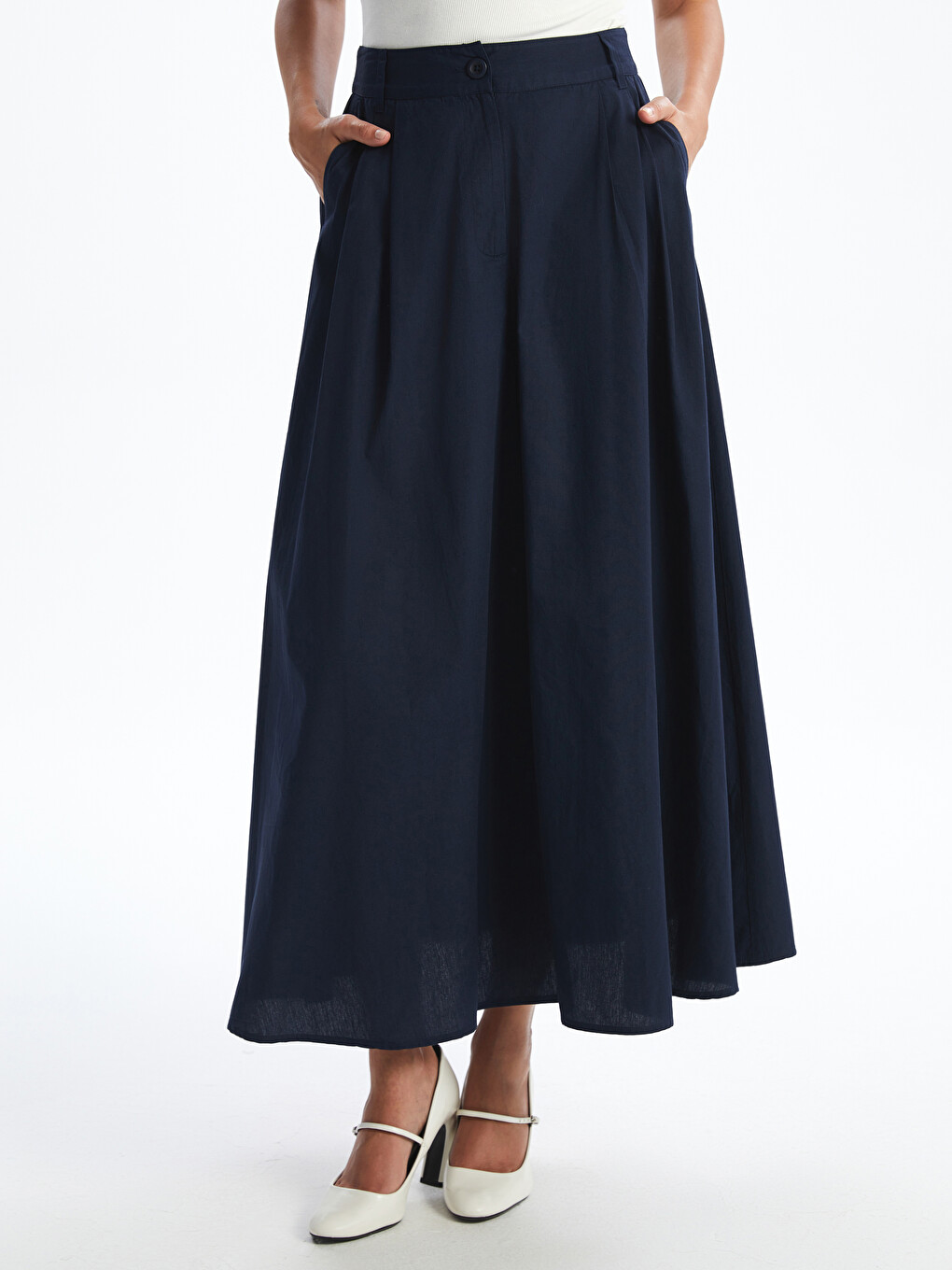 Standard Fit Pleated Skirt-1
